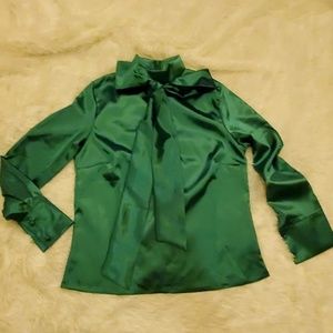 Green Satin Shirt
